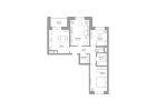3-к квартира, 75 м2, 112 эт.